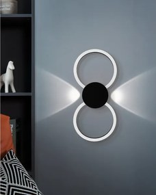 Eglo 902124 - Aplică de perete VENTICELLO, LED/20W/230V + LED/0,91W, neagră