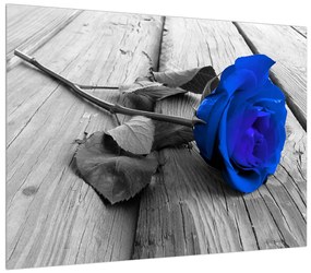 Tablou cu trandafir albastru (70x50 cm), în 40 de alte dimensiuni noi