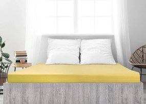 Cearsaf jersey din bumbac mako LUXORA 180x200 cm galben deschis