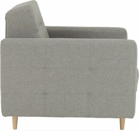 Fotoliu complet tapiţat, material textil gri, AMEDIA