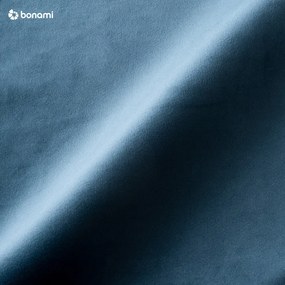 Colțar albastru din catifea (cu șezlong pe partea dreaptă) Magic - Scandic