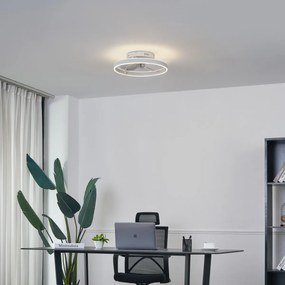 Ventilator de tavan alb 50cm incl. LED Dimmable cu telecomandă - Maddy