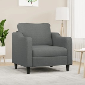 vidaXL Fotoliu canapea, gri închis, 60 cm, material textil