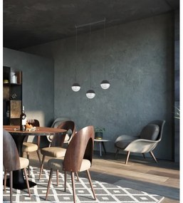 Lustră LED pe cablu FURNI 3xLED/5W/230V neagră