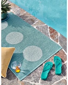 Covor tip traversă pentru interior și exterior turcoaz 70x280 cm Vera Pop Jade – Pappelina