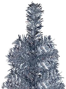 Brad de Craciun artificial subtire, argintiu, 180 cm 1, Argintiu, 180 cm