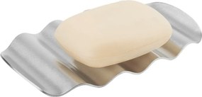 Săpunieră argintie din oțel inoxidabil Olbi – noo.ma