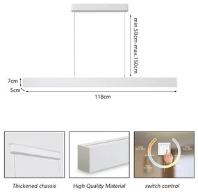 Lustră LED pe cablu Brilagi SLEEKLINE LED/40W/230V 3000/4500/6000K alb