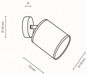 Spot de perete Spot-Light 56792104 JUTE 1xE27/25W/230V