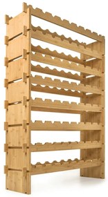 Raftier de vin din bambus G21, 72 sticle