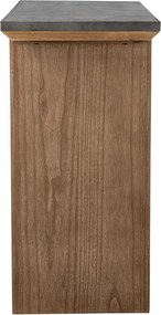 Masă consolă în culoare naturală cu blat metalic 40x110 cm Riva – Bloomingville