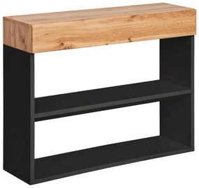 Raft de perete Enderly (stejar wotan + negru. Promo -12%. 1097610