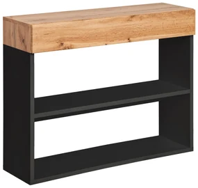 Raft de perete Enderly (stejar wotan + negru. Promo -12%. 1097610