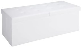 Deuba Cutie depozitare cu capac rabatabil 80x40x40cm - alba
