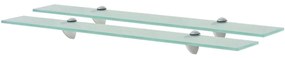vidaXL Rafturi suspendate, 2 buc., 70 x 10 cm, sticlă, 8 mm