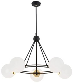 Lustra suspendata 5L eleganta AMALFI negru