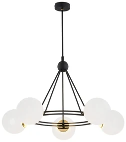 Lustra suspendata 5L eleganta AMALFI negru