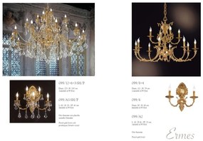 Candelabru 12 brate LUX realizat manual Ermes