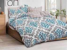 Lenjerie de pat din bumbac alb BADDY + fata de perna 40 x 50 cm gratuit