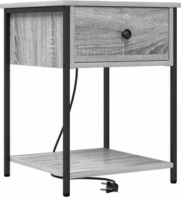 vidaXL Dulap de noapte Gri Sonoma 42 x 41 x 56 cm Lemn compozit