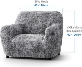 Gaico Huse bielastice MARMO gri fotoliu (l. 60 - 110 cm)