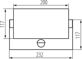 Kanlux 45819 - XERTO Lampă LED de perete pentru exterior cu senzor, 20 W, 230 V, IP44, neagră