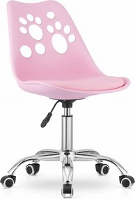 OFERTA Scaun de birou roz PRINT II. calitate superioara