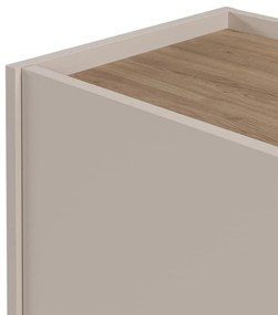 Comodă crem/în culoare naturală cu aspect de lemn de stejar 150x82,5x40,5 cm Lucile – Marckeric