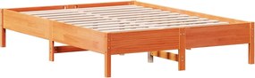 vidaXL Cadru pat fără saltea, maro ceruit, 160x200 cm, lemn masiv pin