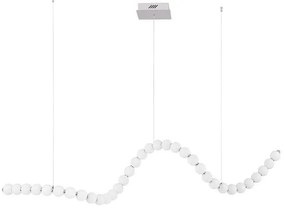 Lustra LED suspendata, dimabila, deosebita design lux PERLA opal, auriu