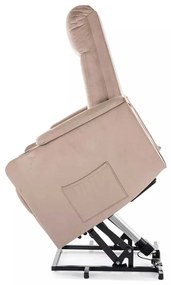 Scaun reclinabil Berville Velvet, bej