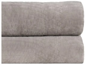 Cuvertură gri matlasată din catifea 180x260 cm – Ixia