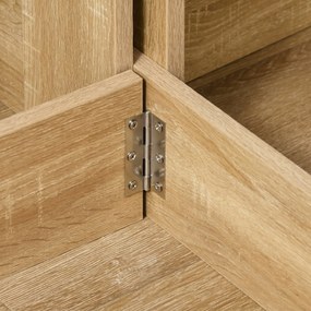 HOMCOM Masă Pliantă cu 2 Extensii Rabatabile, Masă Extensibilă cu Spațiu de Economisire, 104x76x73,7 cm, Lemn Natural | Aosom Romania