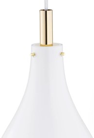 Pendul sticla design decorativ OAKLAND alb/auriu