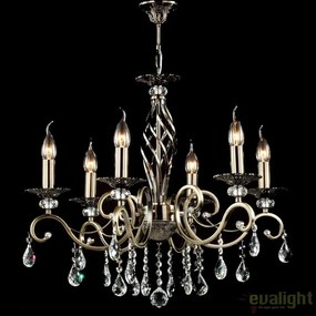 Candelabru elegant design clasic cu 6 brate Grace bronz MYRC247-PL-06-R