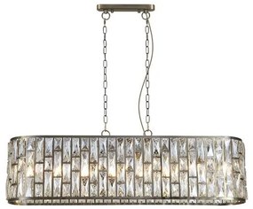 Lustra metal alama antic, sticla sampanie Bijou 8Lt