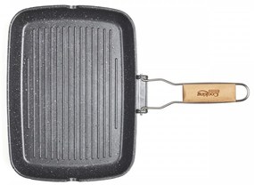 Tigaie grilll cu maner detasabil, Cooking by Heinner, 35 x 25 x 4.5 cm, aluminiu turnat cu invelis non-stick