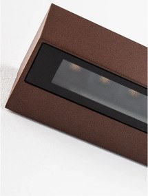 Aplica exterior corten liniara 38cm IP65 LED CCT PRISMATIC