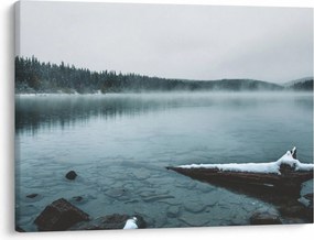 Tablou - lacul nordic înghețat (70x50 cm)