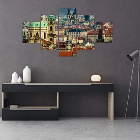 Tablou - Panorama din Praga (125x70 cm), în 40 de alte dimensiuni noi