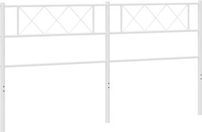 vidaXL Tăblie de pat de schimb metalică, alb, 180 cm