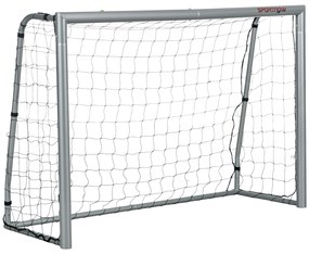 SPORTNOW Poarta de fotbal 8ft x 5ft, Plasa de fotbal pentru gradina cu tarusi de sol, montare rapida si simpla, Poarta pentru antrenament