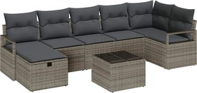 vidaXL Set de canapea cu pernă 4 pcs poliratan