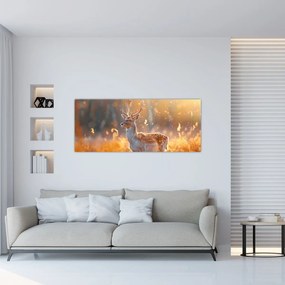 Tablou - Cerb în câmp (120x50 cm)