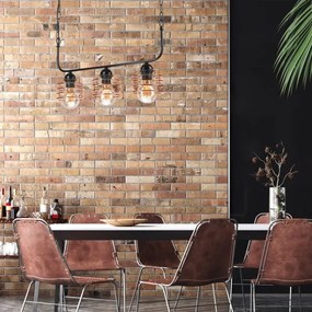 Lustră pe lanț MORGAN 3xE27/60W/230V neagră/cupru