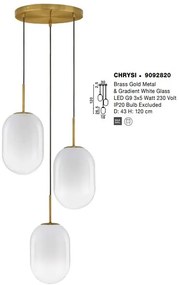 Lustra cu 3 pendule design modern CHRYSI