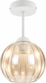 BRILAGI - Plafonieră LED aplicată R GLASS 1xE27/60W/230V Ø 18 cm alb/bej fumuriu
