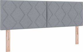 vidaXL Tăblie LED Gri deschis 160 cm țesătură