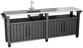 Dulap de grădină Unity Chef, grafit, 237 cm