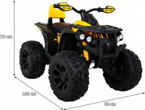 ATV Electric cu acumulator pentru copii NOVOKIDS™ PowerQuad PRO , Cu melodii si lumini, Lungime 103 cm, 3-8 ani , Max 35 kg , Roti EVA, 12V, 4